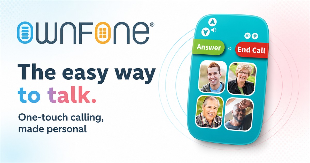 Personalised OwnFone designed for straightforward one-touch calling